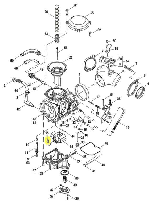 Spillo conico per carburatore Keihin CV - immagine 2