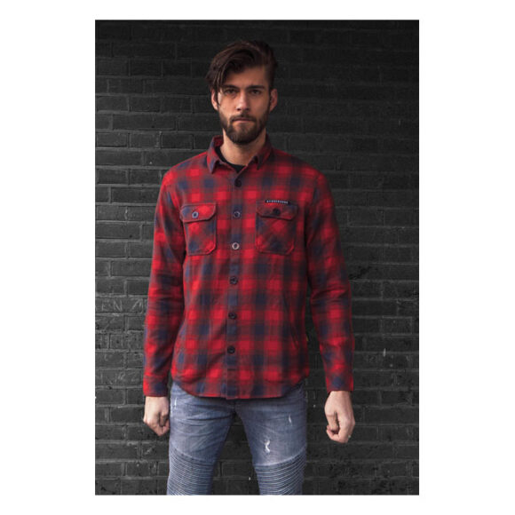 Camicia da boscaiolo in flanella MCS - Rosso/Grigio - immagine 2