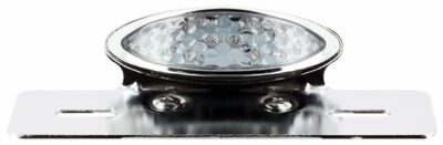 Faro posteriore mini oval - Cromo / vetro bianco