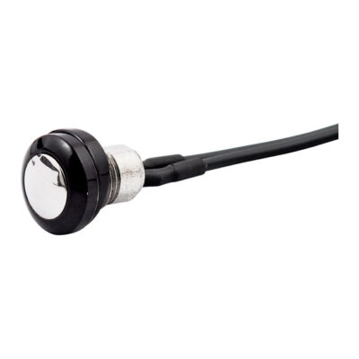 Pulsante inox bicolore - Nero/Cromo