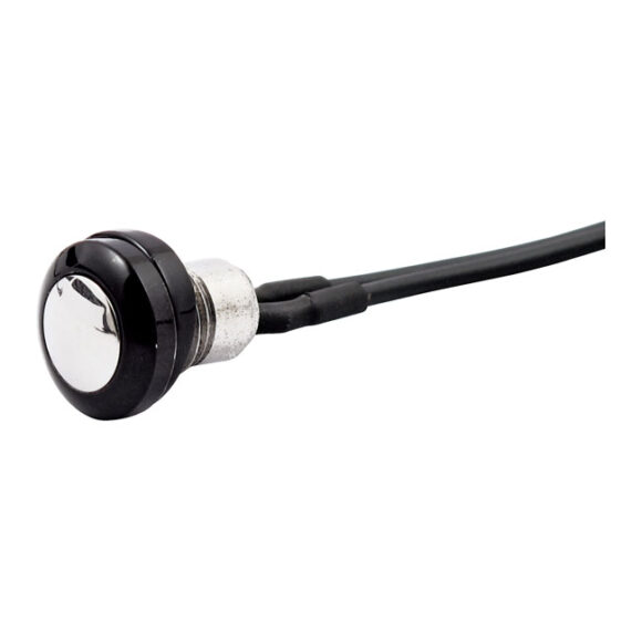 Pulsante inox bicolore - Nero/Cromo