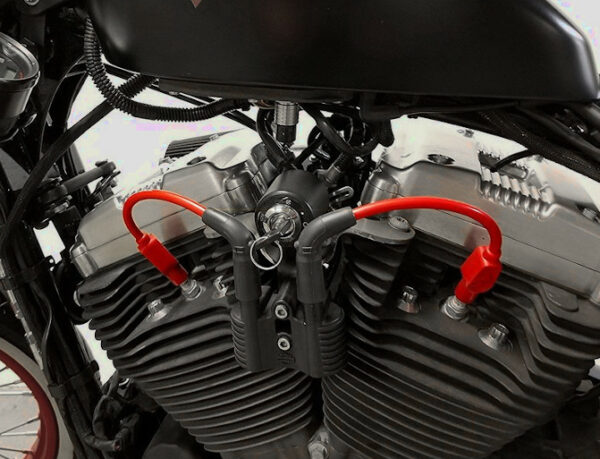 Kit ricollocamento bobina/chiave per Sportster - Cavi Rossi