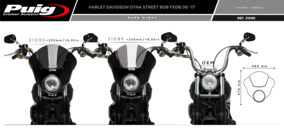 Cupolino Dark Night per H-D Dyna Street Bob - immagine 2