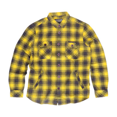Camicia da boscaiolo in flanella MCS - Nero/Giallo - immagine 3
