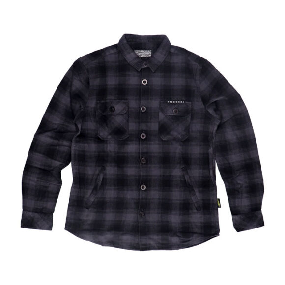 Camicia da boscaiolo in flanella MCS - Nero/Grigio - immagine 3