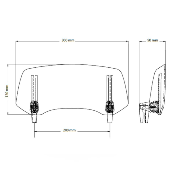 Deflettore aerodinamico clip-on 2.0 Puig - immagine 3