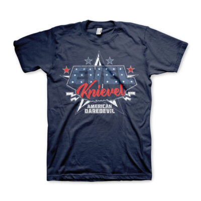 T-shirt Evel Knievel American daredevil - Navy