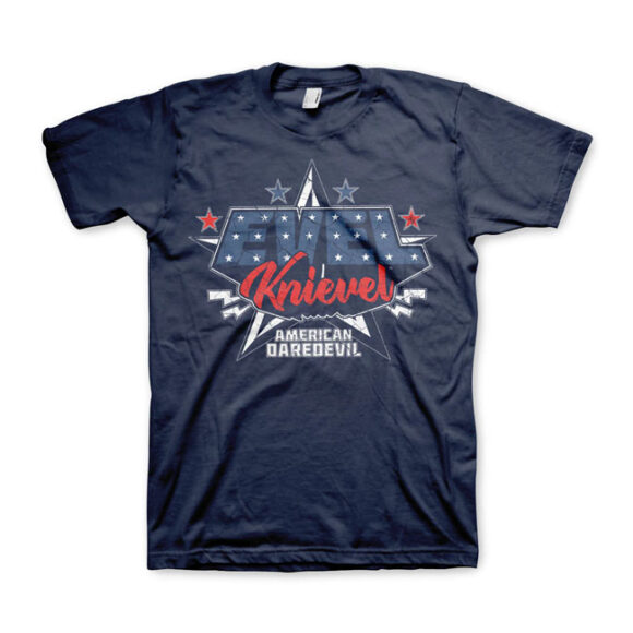 T-shirt Evel Knievel American daredevil - Navy