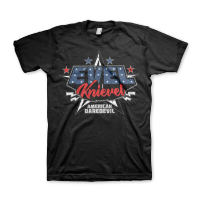 T-shirt Evel Knievel American daredevil - Nera