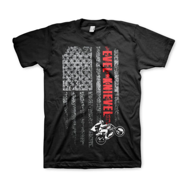 T-shirt Evel Knievel Flag