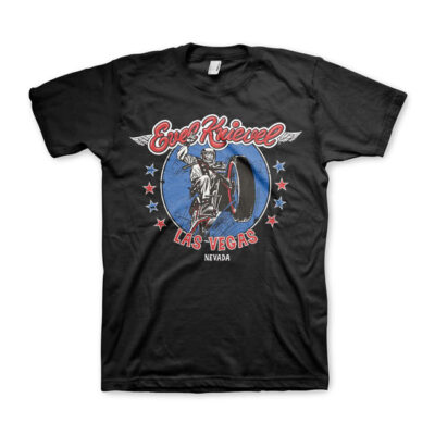 T-shirt Evel Knievel Las Vegas - Nera