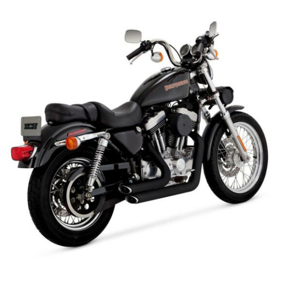 Scarichi Vance & Hines Shortshot Staggered per Sportster 2004>2013 - Neri - immagine 3