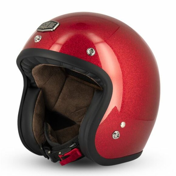Casco Gasoline Jet S250 - Rosso metal flake - immagine 4