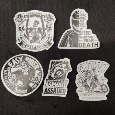 Pacchetto a sorpresa - 5 adesivi biker - immagine 3