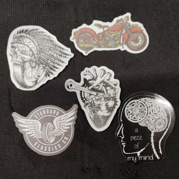 Pacchetto a sorpresa - 5 adesivi biker - immagine 2