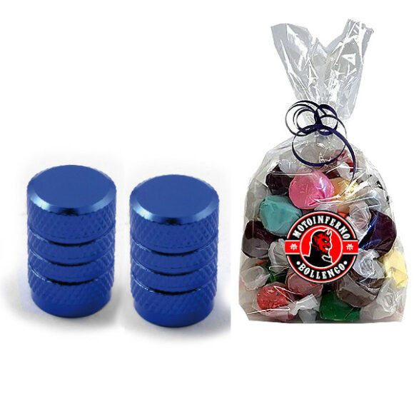 Valvole ruota blu + caramelle