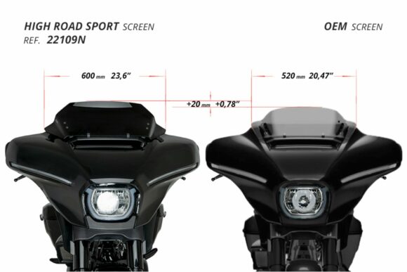 Plexiglass Puig H.R. Sport per Street Glide FLHX  - Vari colori - immagine 9