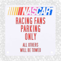 Targa in metallo Nascar "Parking only"