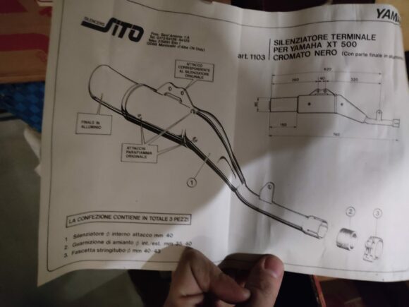 Silenziatore Sito per Yamaha XT500 - immagine 7