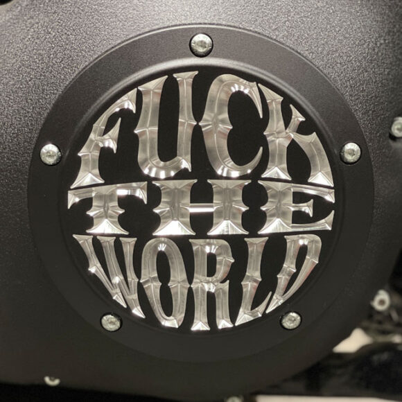 Derby cover Indian Larry "F*ck the world" per H-D - immagine 5
