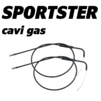 Coppia cavi acceleratore "total black" per H-D Sportster