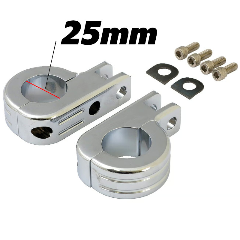 Attacchi pedane cromate per paramotore da 25mm
