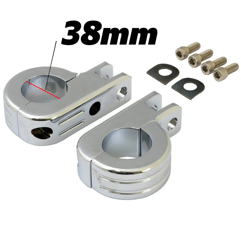 Attacchi pedane cromate per paramotore da 38mm