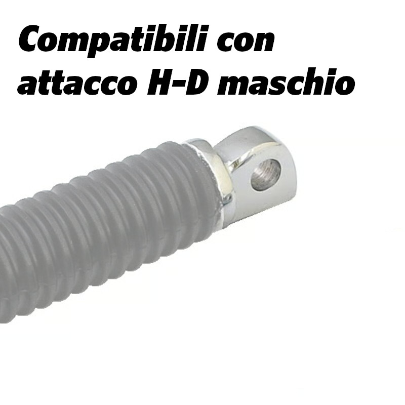 Attacchi pedane nere per paramotore da 38mm - immagine 2
