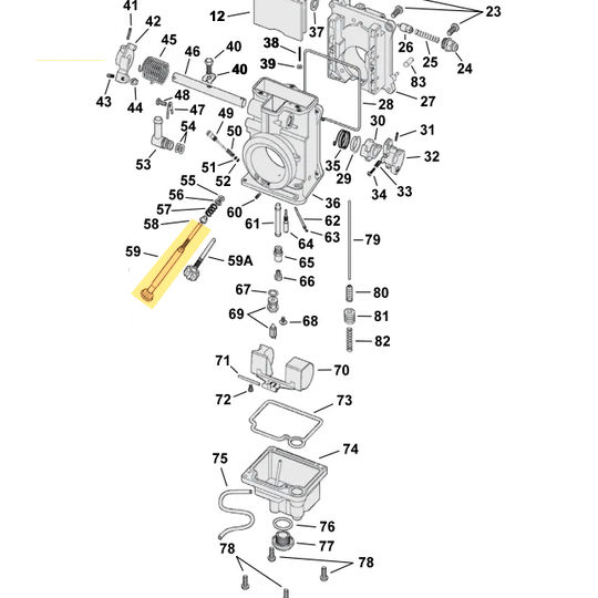 Vite regolazione minimo per carburatore Mikuni HSR - Standard - immagine 2