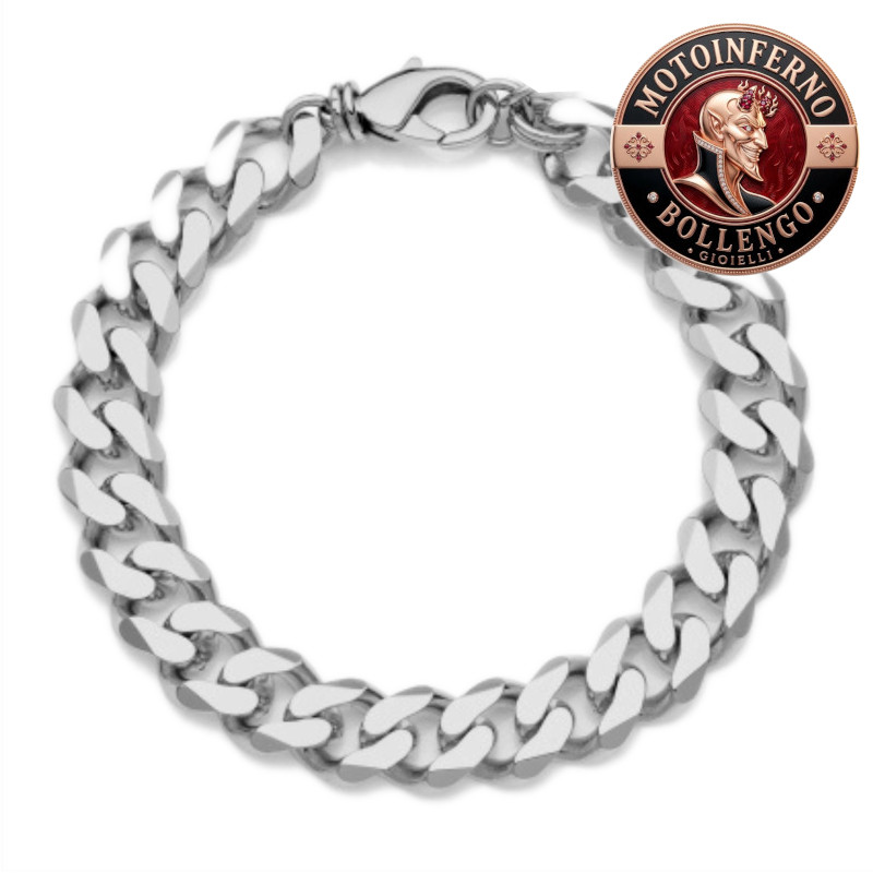 Bracciale in acciaio inox - Catena ad anelli (Medio)