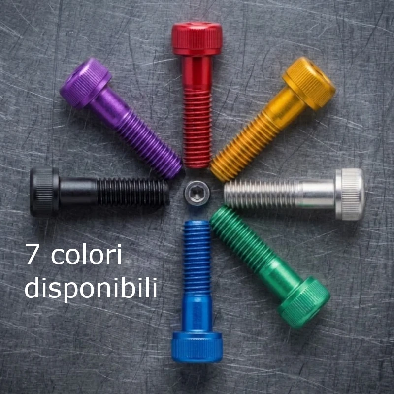 Bulloneria in ergal colore ROSSO - Varie misure - immagine 2