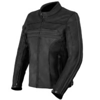 Giacca in pelle Gasoline Enfield - Nero